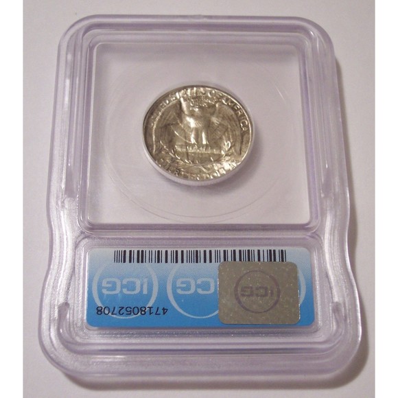 1944 Washington Quarter Unc MS66+ ICG Toning - Picture 2 of 4